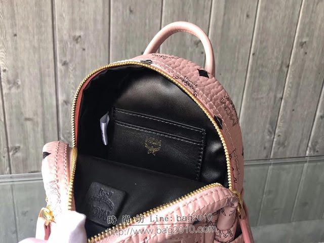 MCM雙肩背包 原單 超mini Stark經典女背包 側邊點綴鉚釘 MCM後背包 時尚迷人單品  mdmc1089